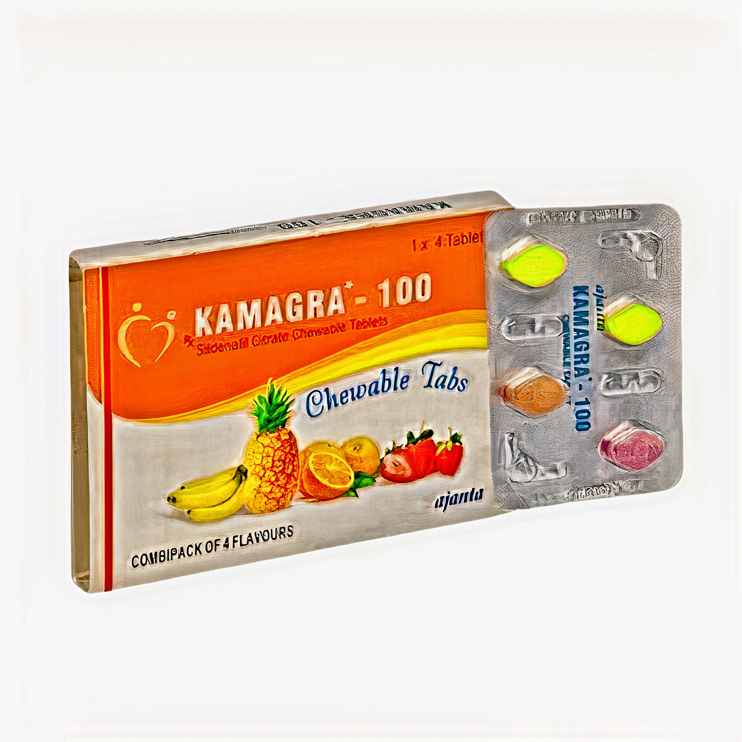 Kamagra chewable tablets 100 (active ingredient -Sildenafil Citrate 100mg.)