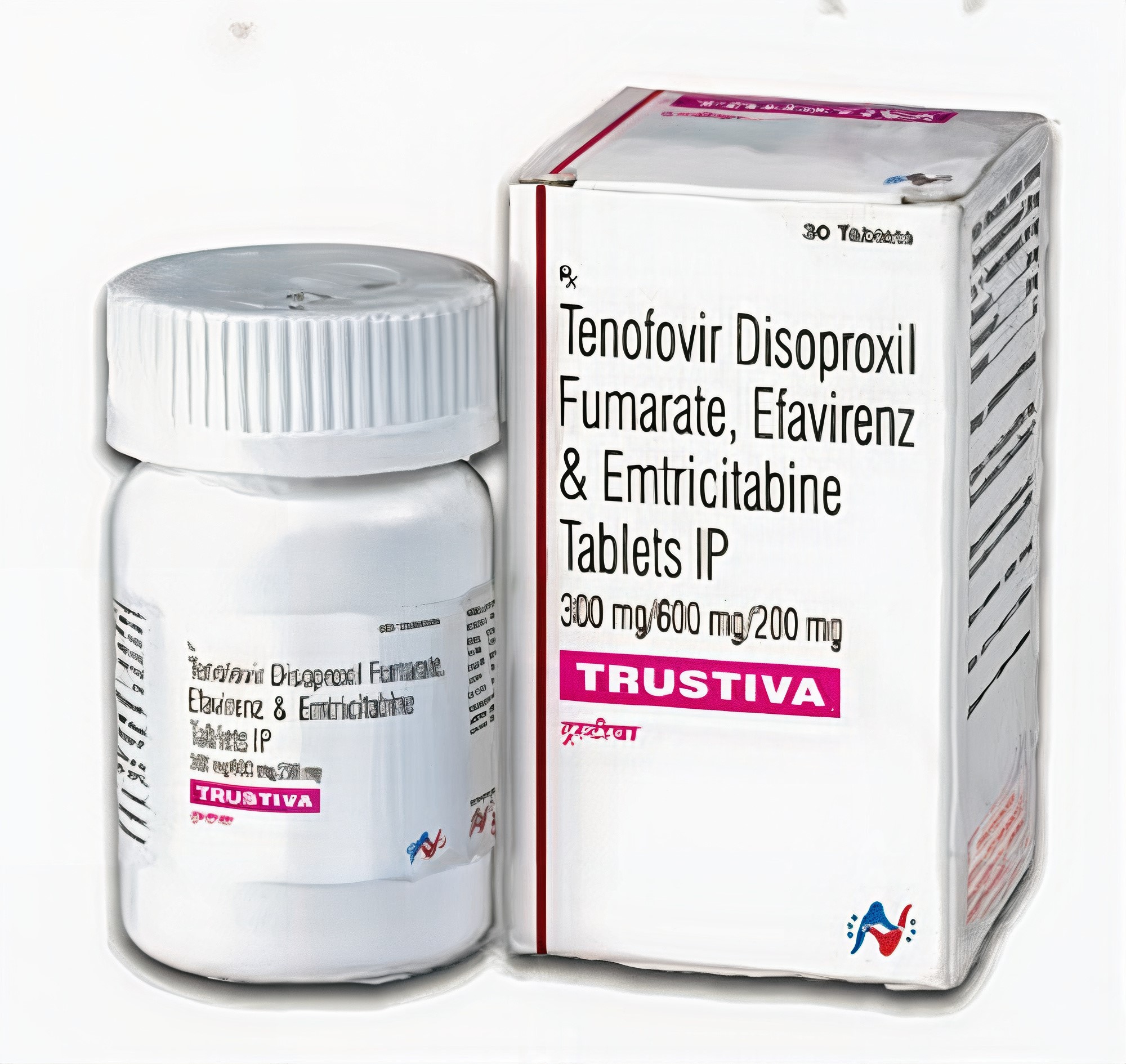 Trustiva Tablet (Emtricitabine 200mg + Tenofovir disoproxil fumarate 300mg + Efavirenz 600mg)
