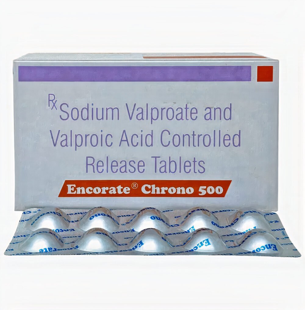 Encorate Chrono 500 Tablet CR (Sodium Valproate 333mg + Valproic Acid 145mg)