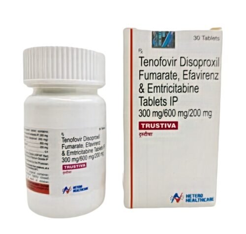 Tenofovir disoproxil fumarate-300mg + Efavirenz-600mg
