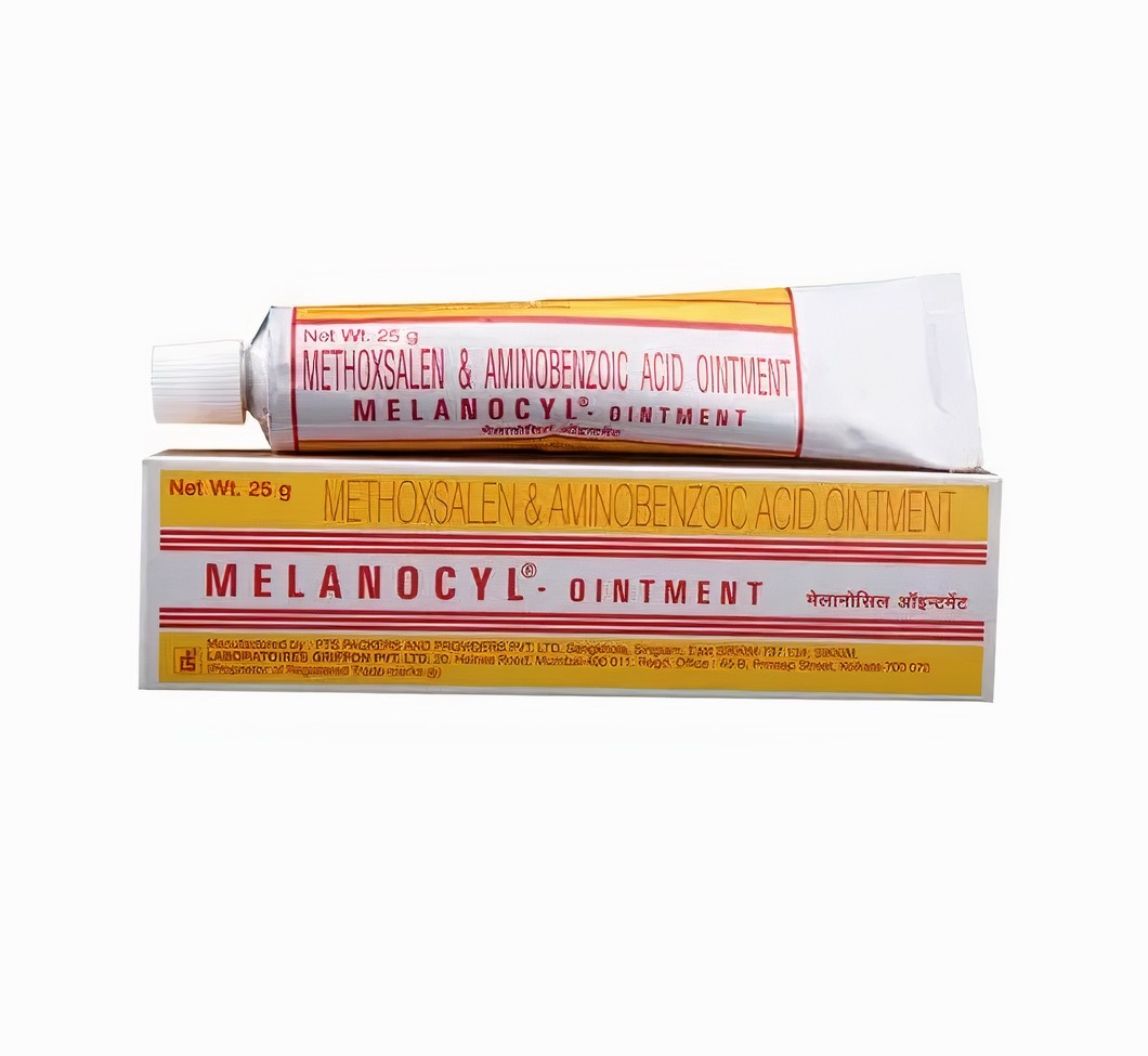 Melanocyl Ointment (Methoxsalen 0.75% w/w + Aminobenzoic Acid 2% w/w)