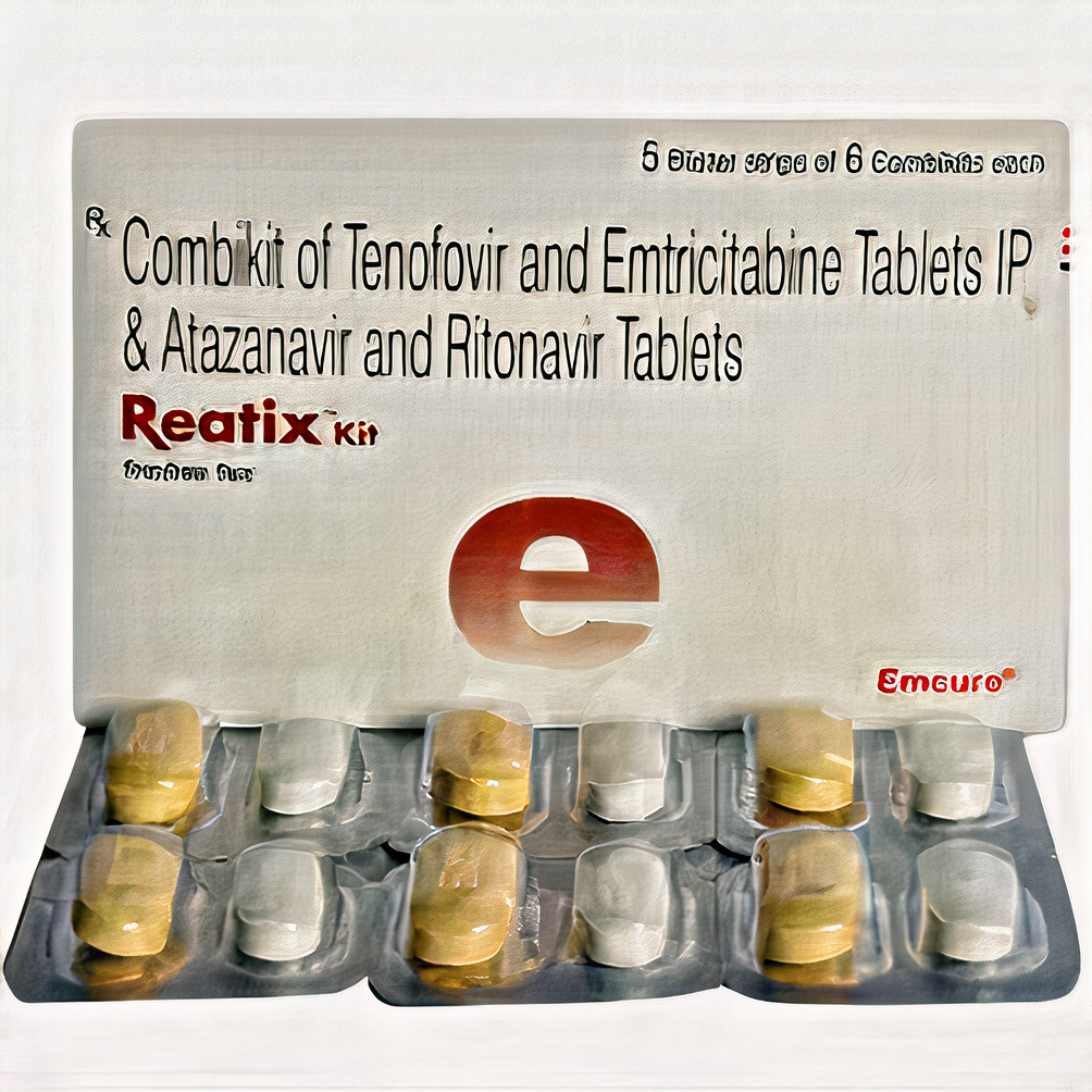Reatix Kit (Tenofovir disoproxil fumarate 300mg + Emtricitabine 200mg + Atazanavir 300mg + Ritonavir 100mg)