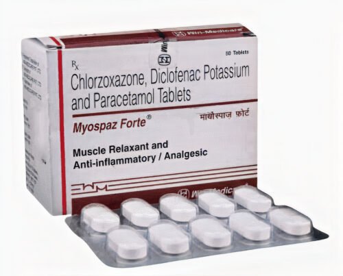 Myospaz Forte Tablet (Chlorzoxazone 500mg + Diclofenac 50mg + Paracetamol 325mg)